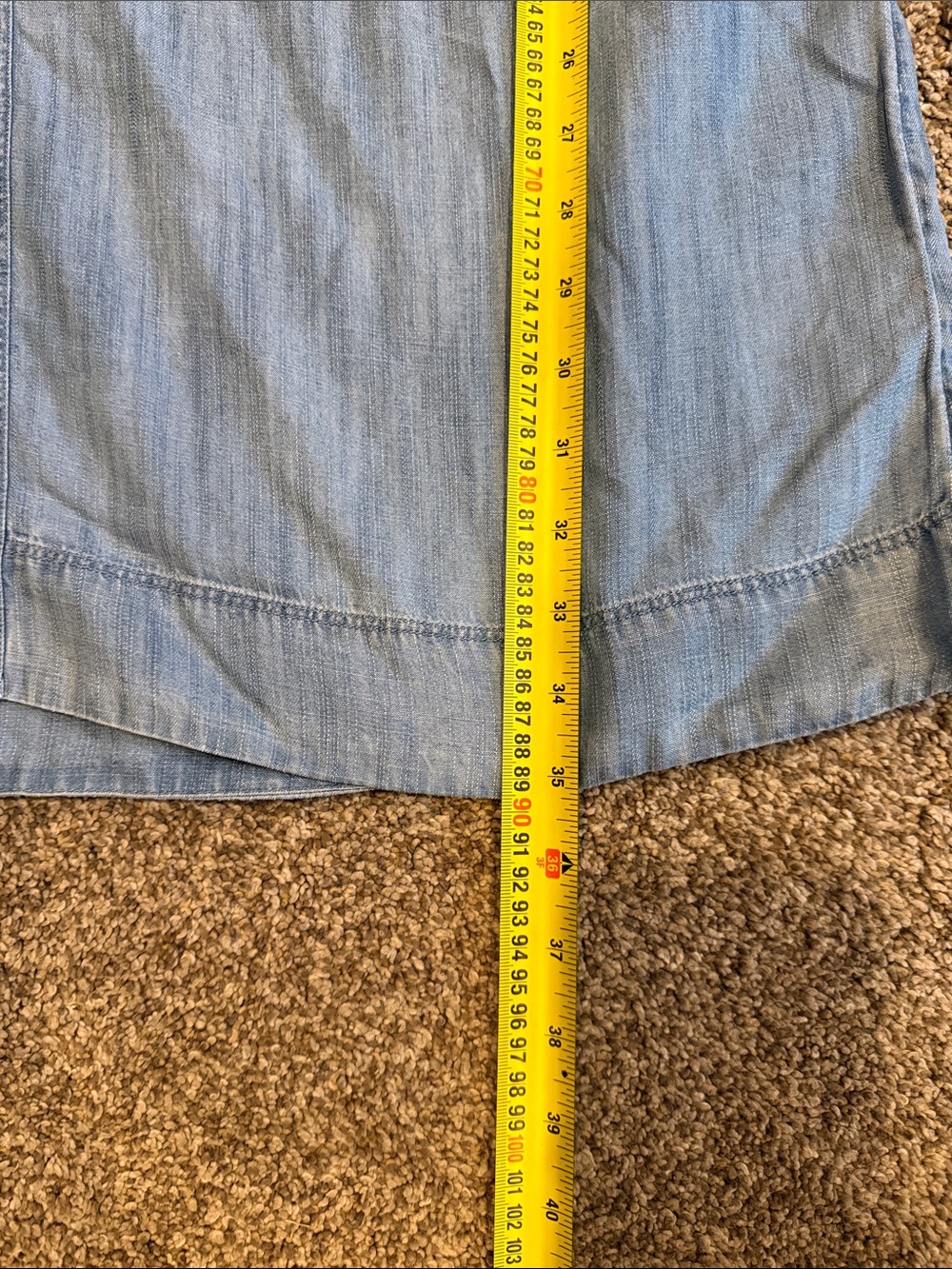 Light Blue Denim Short-Sleeve Shirt Dress - Picture 4 of 5
